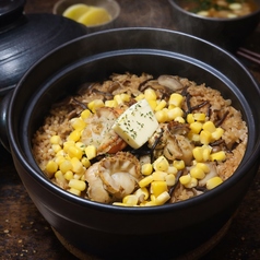 帆立コーンバター釜飯