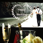 【結婚式二次会 記念日】大好評♪充実の音響&映像演出！スマホ・PCのムービー・画像を大画面に投影！