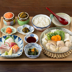 糸島どりの水炊きと選べるおかず定食