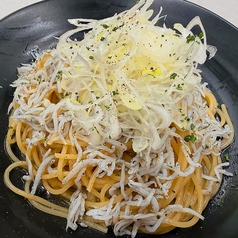 シラスと長ネギの和風スパゲッティ