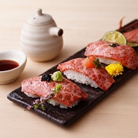 【美食】A5和牛を贅沢に味わう、当店名物の本格肉寿司