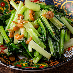 小松菜と干し蝦塩味炒め