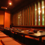 【宴会に】広々、みんなの顔が見渡せる掘りごたつ席！宴会に最適◎最大50名様まで◎