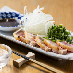 九州産鶏のタタキ大分生姜醤油