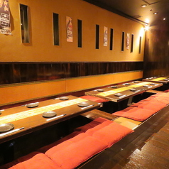 【個室】最大40名様席ご利用可能の個室席です!他のお客様を気にせずに団体様でご利用いただけます!少ない人数でも、掘りごたつ式のお席としてご利用可能です!
