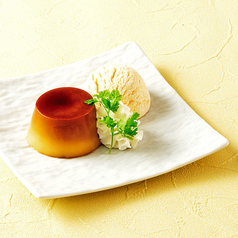 懐かしの玉子プリンとバニラアイス