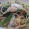 魚介と青菜のペペロンチーノ