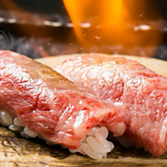 近江牛炙り握り2貫