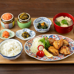 糸島どりの水炊き出汁唐揚げ定食