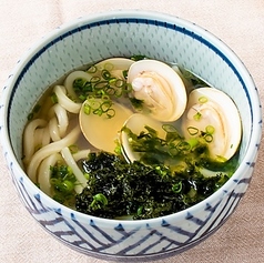 蛤とあおさ海苔のうどん