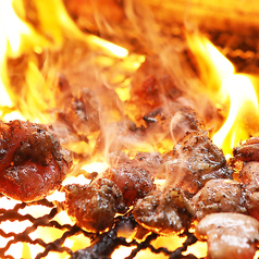 錦爽鶏もも肉の炭火焼き