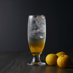 自家製柚子蜂蜜シロップのハイボール