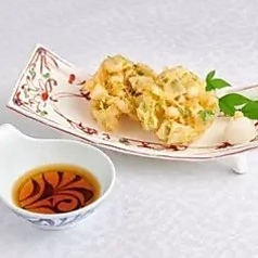 真珠貝柱と小柱のかき揚げ