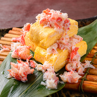 だし巻き玉子のズワイガニ餡かけ 1200円(税込)