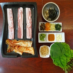 韓国製鉄板サムギョプサルセット　※IRIWA代表名物料理 その二