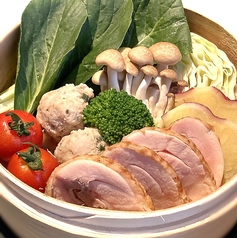 奥の都どりせいろ蒸し ~昆布出汁ポン酢で~