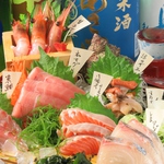 鮮魚が多数揃ってます！その日のオススメは店内のメニューで！豪華刺盛りが当店自慢！