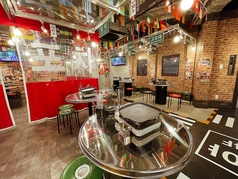 4名様丸テーブル席【刈谷/刈谷駅/韓国料理/居酒屋/食べ放題/飲み放題/忘食べ飲み放題/年会/新年会/歓迎会/送別会/女子会/宴会/貸切/半個室/サムギョプサル/キムチ/ご飯/ディナー/海鮮/焼肉/インスタ】