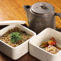 料理メニュー写真&nbsp;福の箱詰めガーリックライス　鯛出汁茶漬け