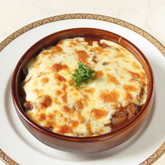 海老＆白身魚＆赤イカ＆茸＆ほうれん草のシーフードグラタン