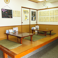 座敷もテーブル席も完備