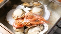 料理メニュー写真 一番人気！！貝のがんがん焼き　貝の四種セット