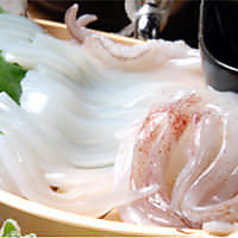 白烏賊の造りと天ぷら