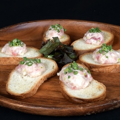 ネギとろマヨのおつまみカナッペ