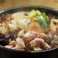 ご飯と相性◎奥三河鶏使用の「鶏すき鍋」は絶品。
