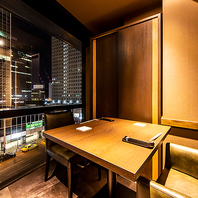 人気の夜景個室席