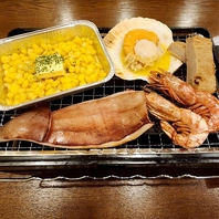 テーブルで焼く浜焼きスタイル☆食欲そそる海の幸☆