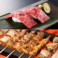 新鮮な肉の寿司が食べ放題！