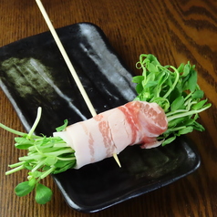 豚豆苗巻き(約90秒)