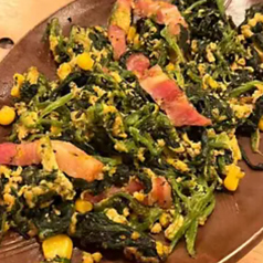 ほうれん草バター炒め