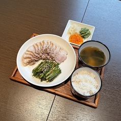 蒸し豚 定食