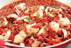 白身魚の四川風煮込み/冷製スパイシー牛肉 各