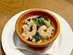 海老とブロッコリーのアヒージョ