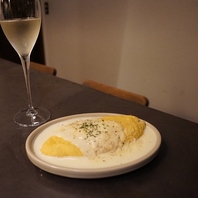 チーズソースのオムレツ