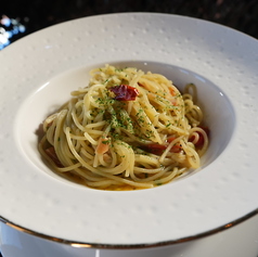 カリカリベーコンのペペロンチーノ