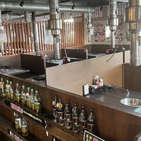 女子会や仕事帰りの一杯など使い勝手抜群なテーブル席