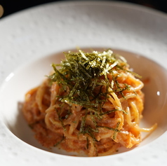 明太子とゆずこしょうのクリームパスタ