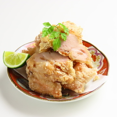和出汁ザンギ 酢橘添え