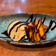 芋けんぴとアイス