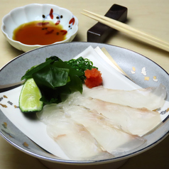 白身魚の薄造り
