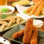 料理長が毎日手仕込みしている裏名物！串カツ150円☆