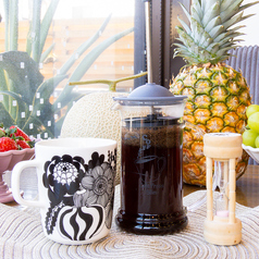 フレンチプレスホットコーヒー