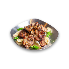 鶏ハツと砂ずり炒め