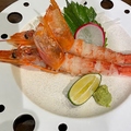 料理メニュー写真&nbsp;【マグロ・赤海老】赤海老の刺身 2尾