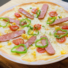 ソーセージのクラシックピザ