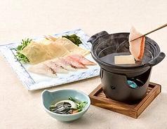 桜鯛と金目鯛のしゃぶしゃぶ